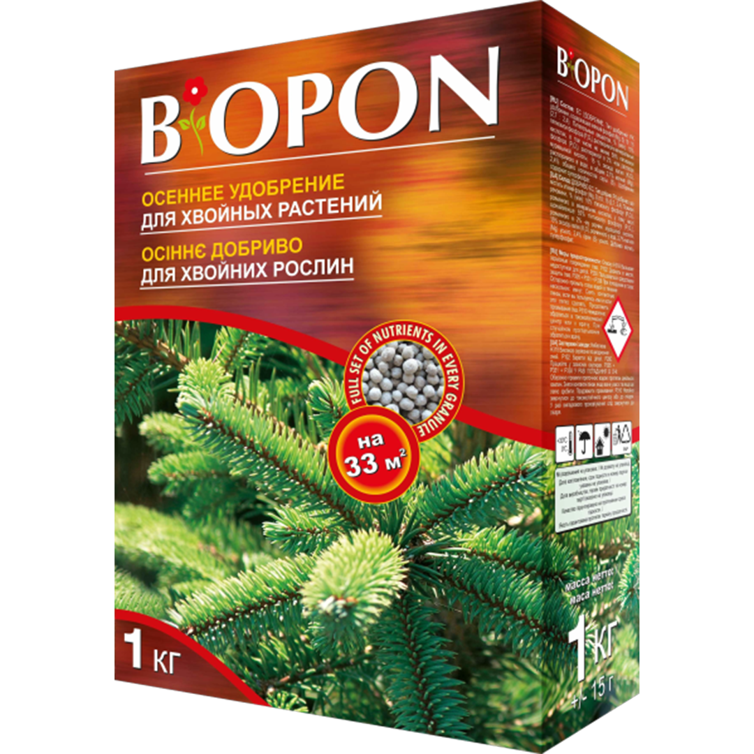 Удобрение помещенное Biopon осеннее для хвойных растений 1 кг (R50163)