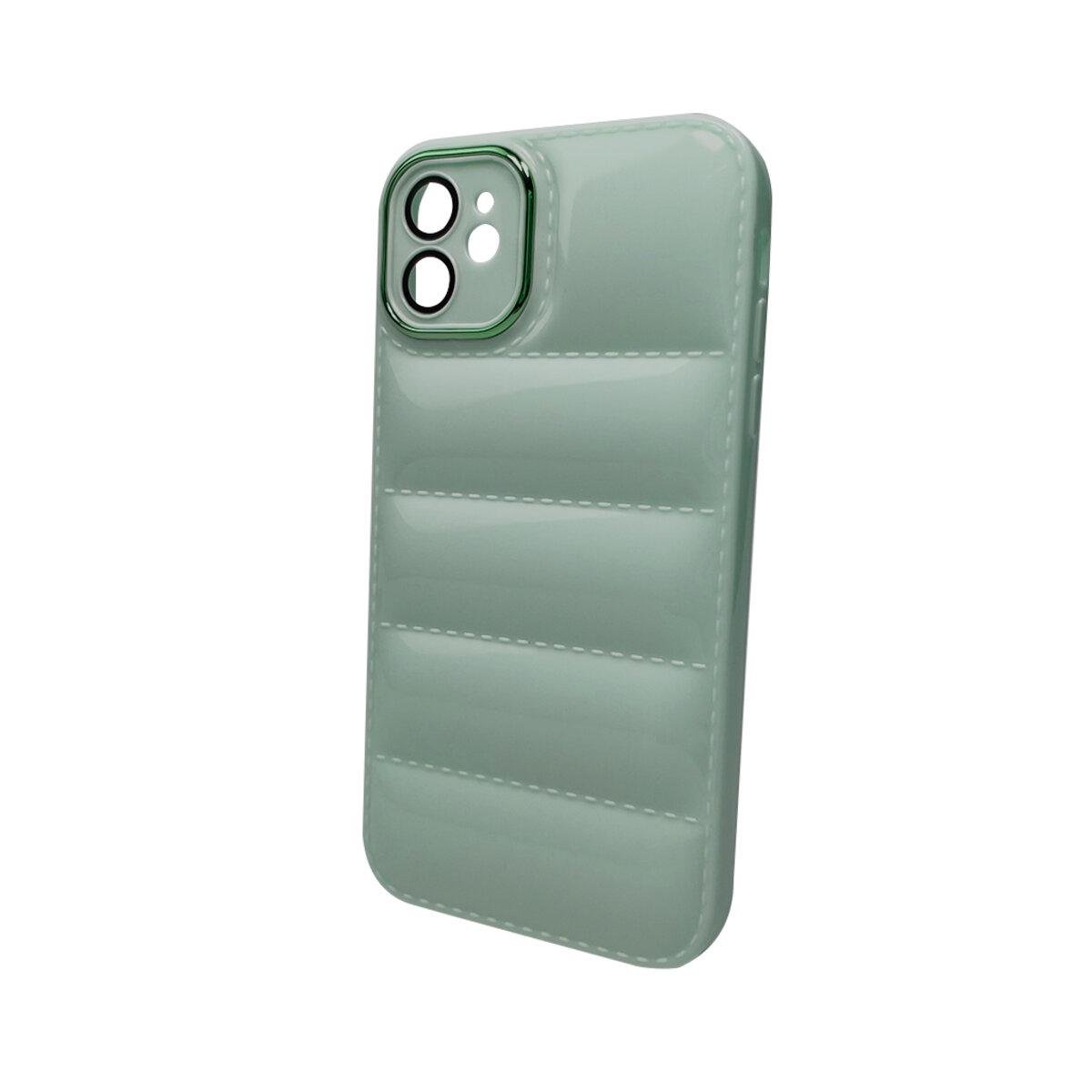 Противоударный чехол для Apple iPhone 12 Down Jacket Frame / Mint Green - фото 1