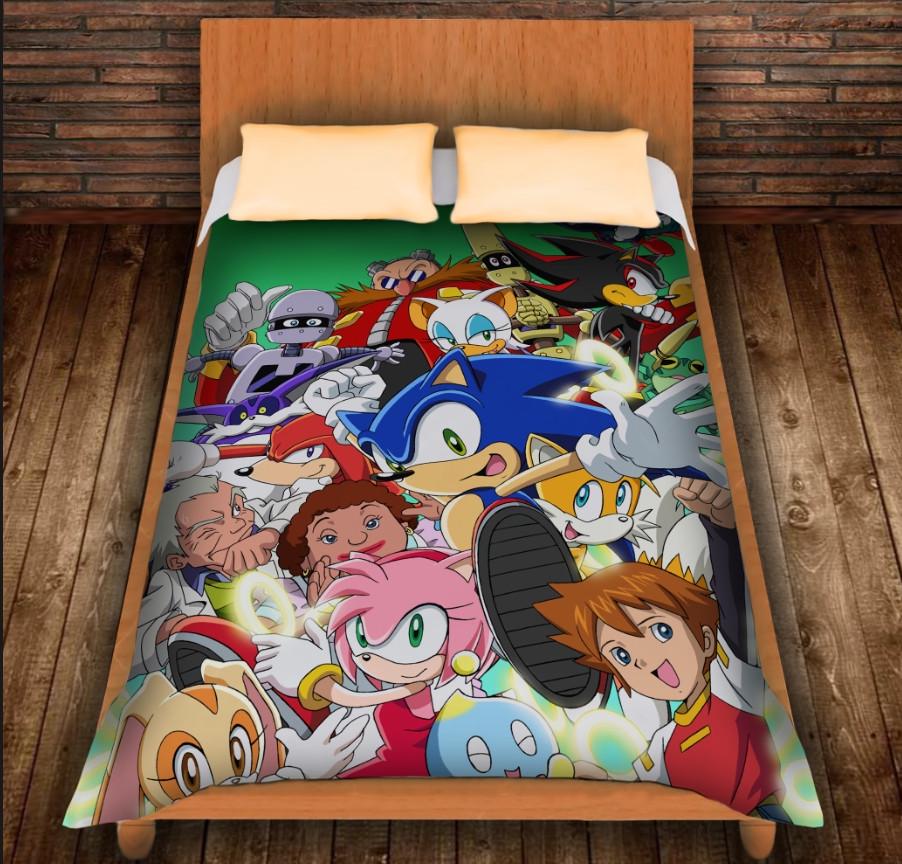 Плед с 3D принтом Соник и друзья 150х200 см (epi_0284)