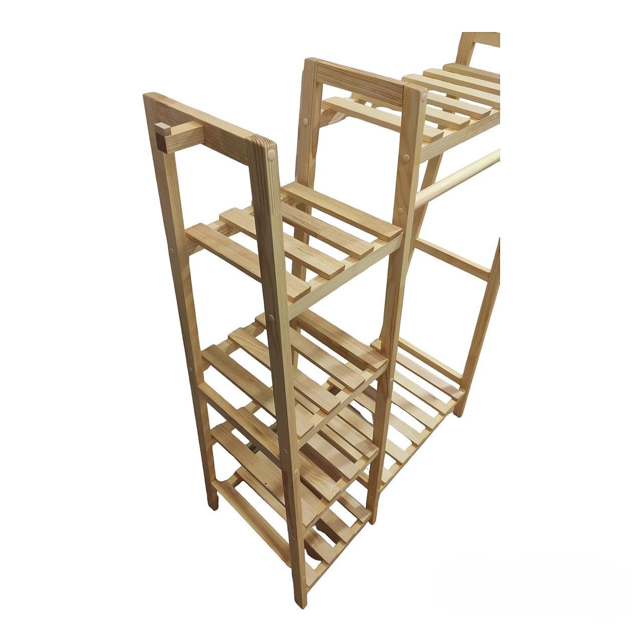 Вешалка-стойкая для одежды напольная деревянная с полками (2603011347) - фото 7 Вешалка-стойкая для одежды напольная деревянная с полками (2603011347) - фото 7