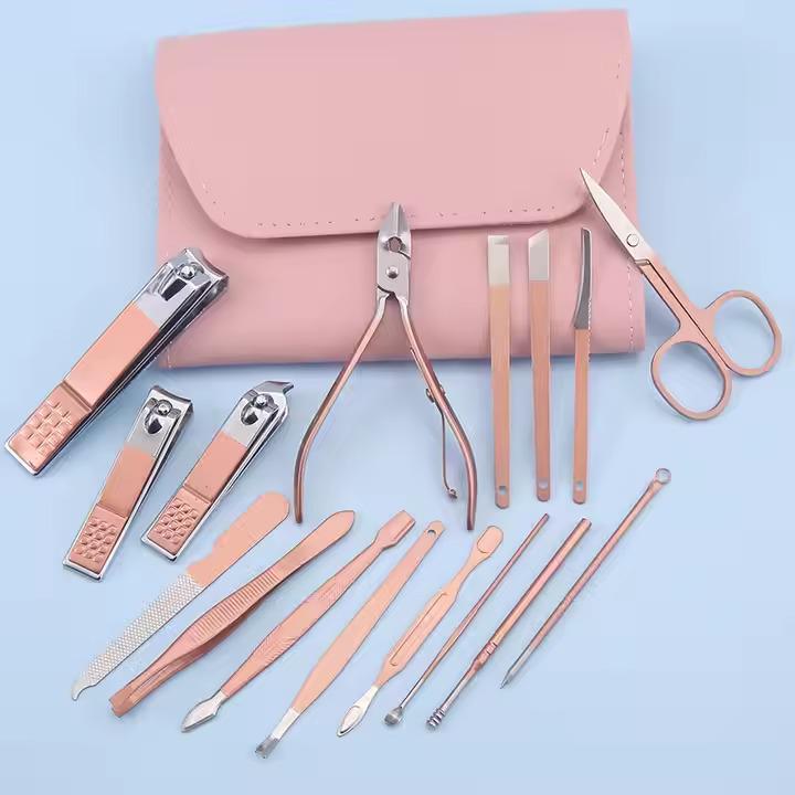 Набір інструментів для манікюру та педикюру 16 шт. Кораловий - фото 8 Набір інструментів для манікюру та педикюру 16 шт. Кораловий - фото 8