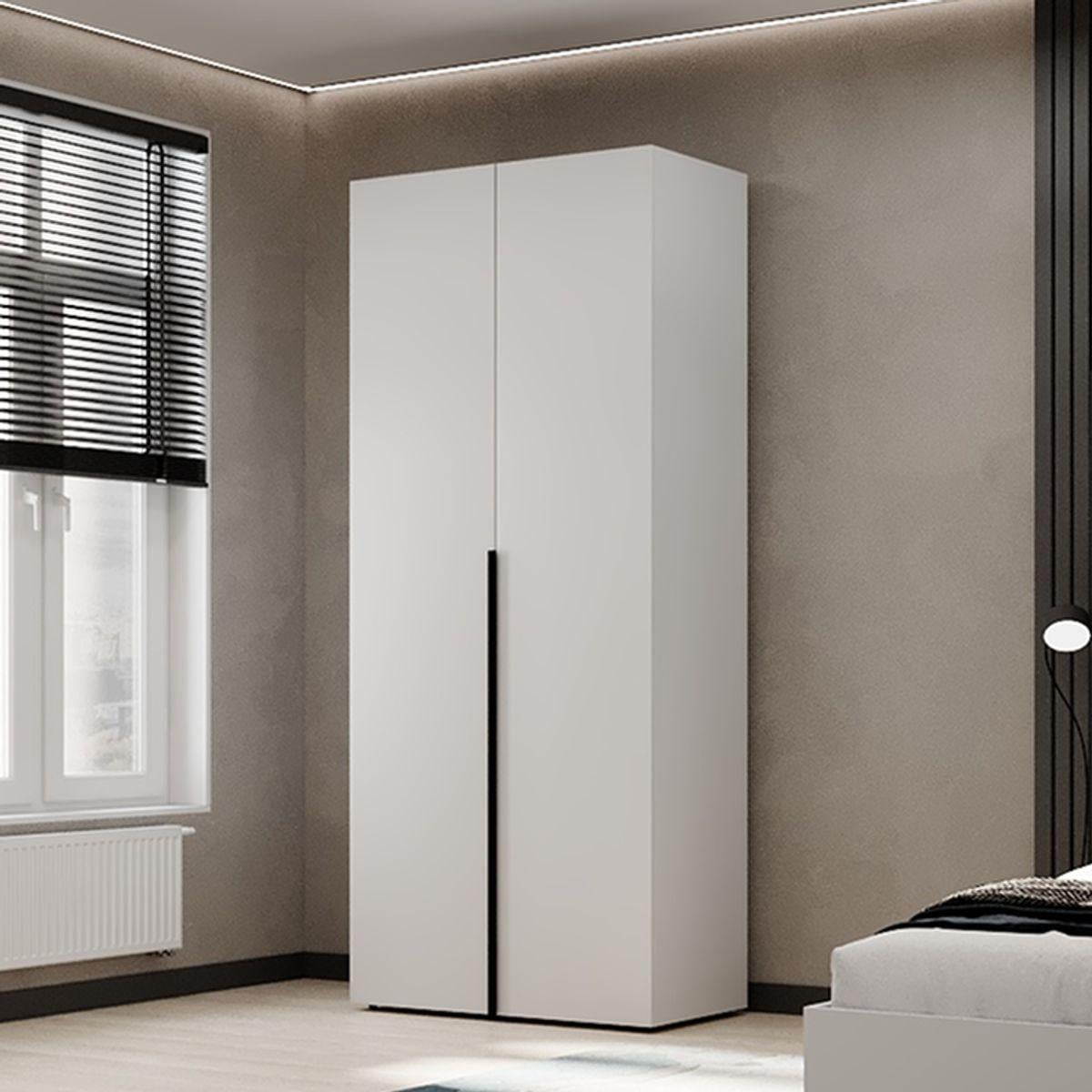 Шкаф распашный комбинированный №13 ART IN HEAD Light 800x500x2200 мм Белый бриллиант (LTK0131000000)