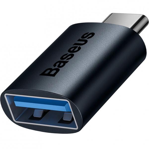 Адаптер перехідник BASEUS Ingenuity Mini OTG USB 3.1 to Type C Blue (ZJJQ000003) - фото 2