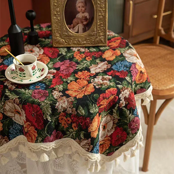 Скатерть с бахромой Q00425 90x90 см - фото 2 Скатерть с бахромой Q00425 90x90 см - фото 2