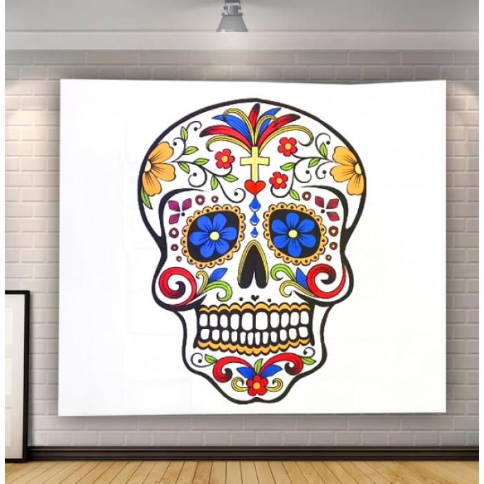 Гобелен настінний Череп Бохо Поліестер (9040455)