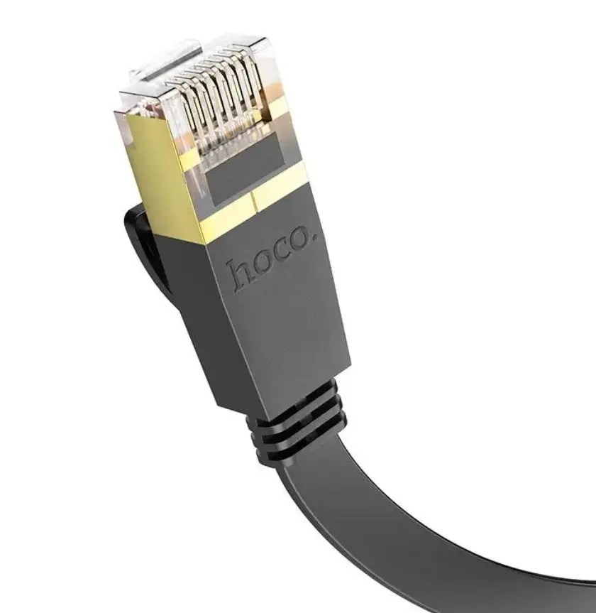 Кабель сетевой для интернета Hoco US07 LAN RJ-45 to RJ-45 General 10 м Черный (11605197) - фото 2