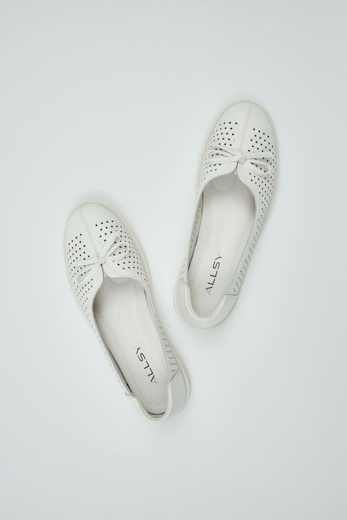 Балетки ALLSY кожаные р. 41 Белый (196096) - фото 2 Балетки ALLSY кожаные р. 41 Белый (196096) - фото 2