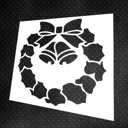 Трафарет багаторазовий DFA Новорічний вінок для штукатурки та фарби (E00028)