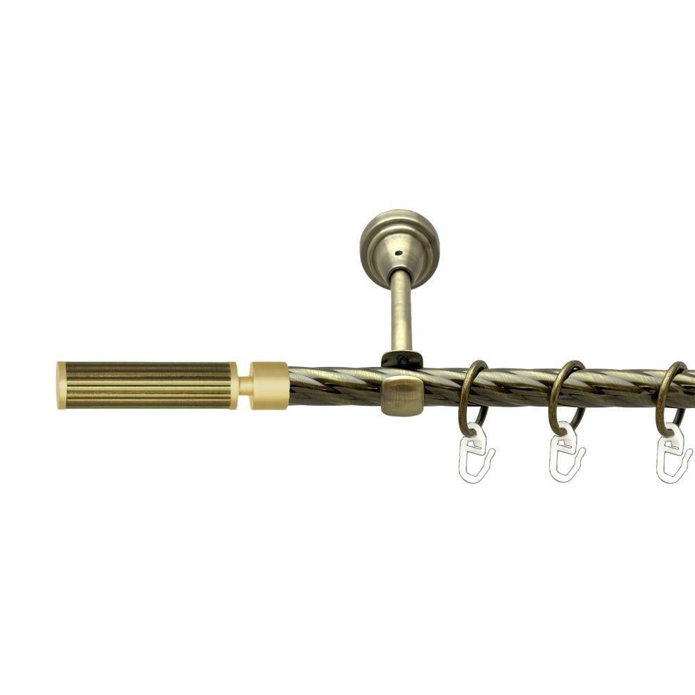 Карниз Orvit Галерия однорядный скрученный 16 мм 200 см Антик (00-00022306)