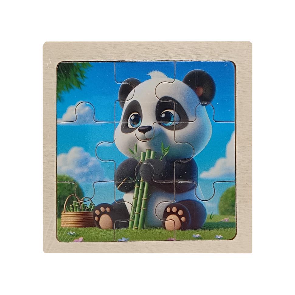 Пазл-вкладиш дерев'яний дитячий Пандочка MD 1506-6 9 ел. (RLT52732)