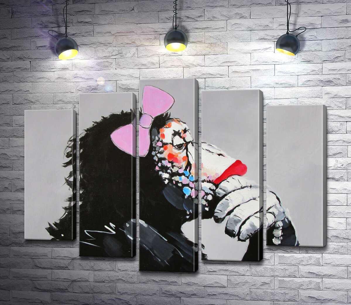 Модульная картина ArtPoster Леді мавпа - Бенксі (Banksy) 100x75 см Модуль №26 (003386)