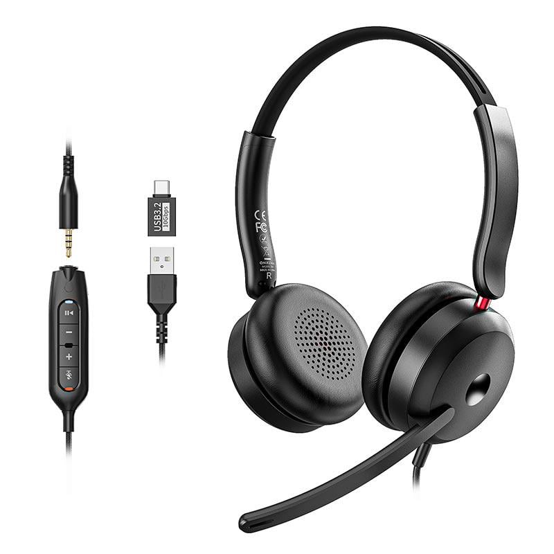Наушники с микрофоном Onikuma X81 проволочные 1,8 м Type-C/USB-A/3,5 мм Черный (651802)