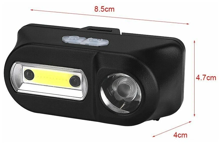 Ліхтар налобний Bailong KX-1804A-XPE+COB Li-Ion з датчиком руху (2322380808) - фото 2