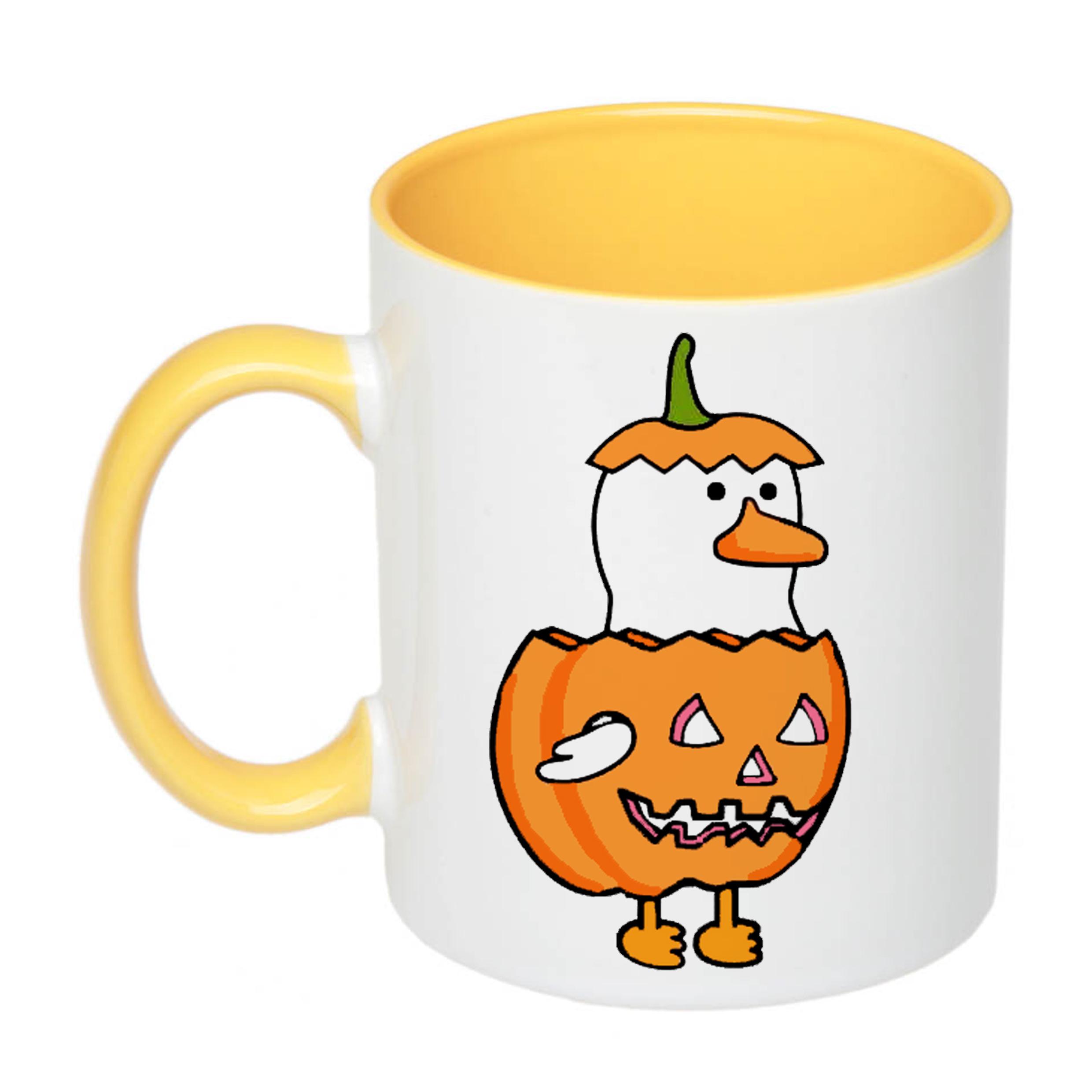 Чашка с печатью Helloween Duck 330 мл Желтый (20892)