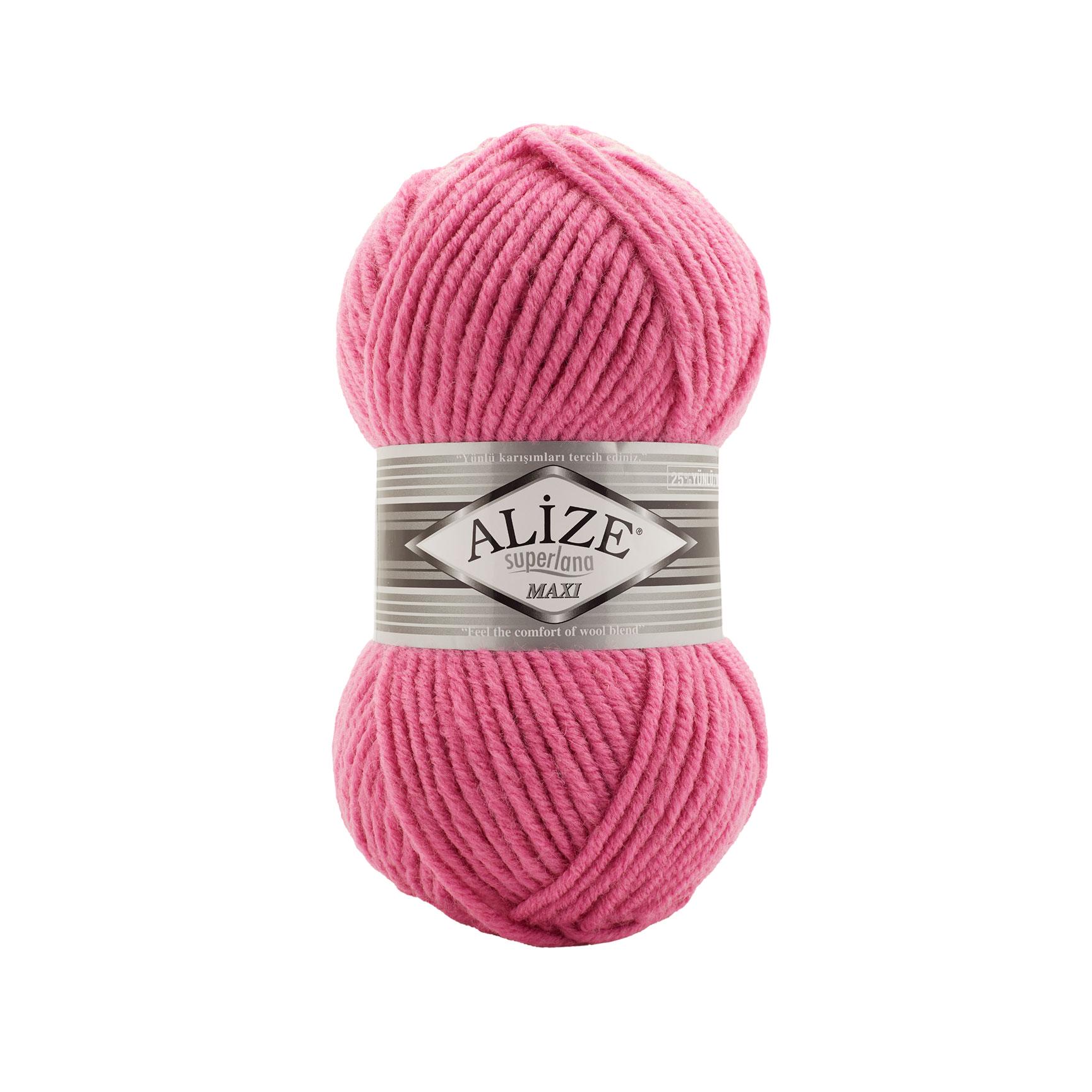 Пряжа Alize Superlana Maxi 178 Темно-розовый (6541)