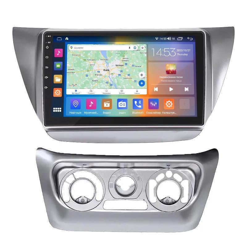 Автомагнитола штатная Lesko для Mitsubishi Lancer IX 2000-2007 9" 4/64Gb CarPlay 4G Wi-Fi GPS Prime MOB