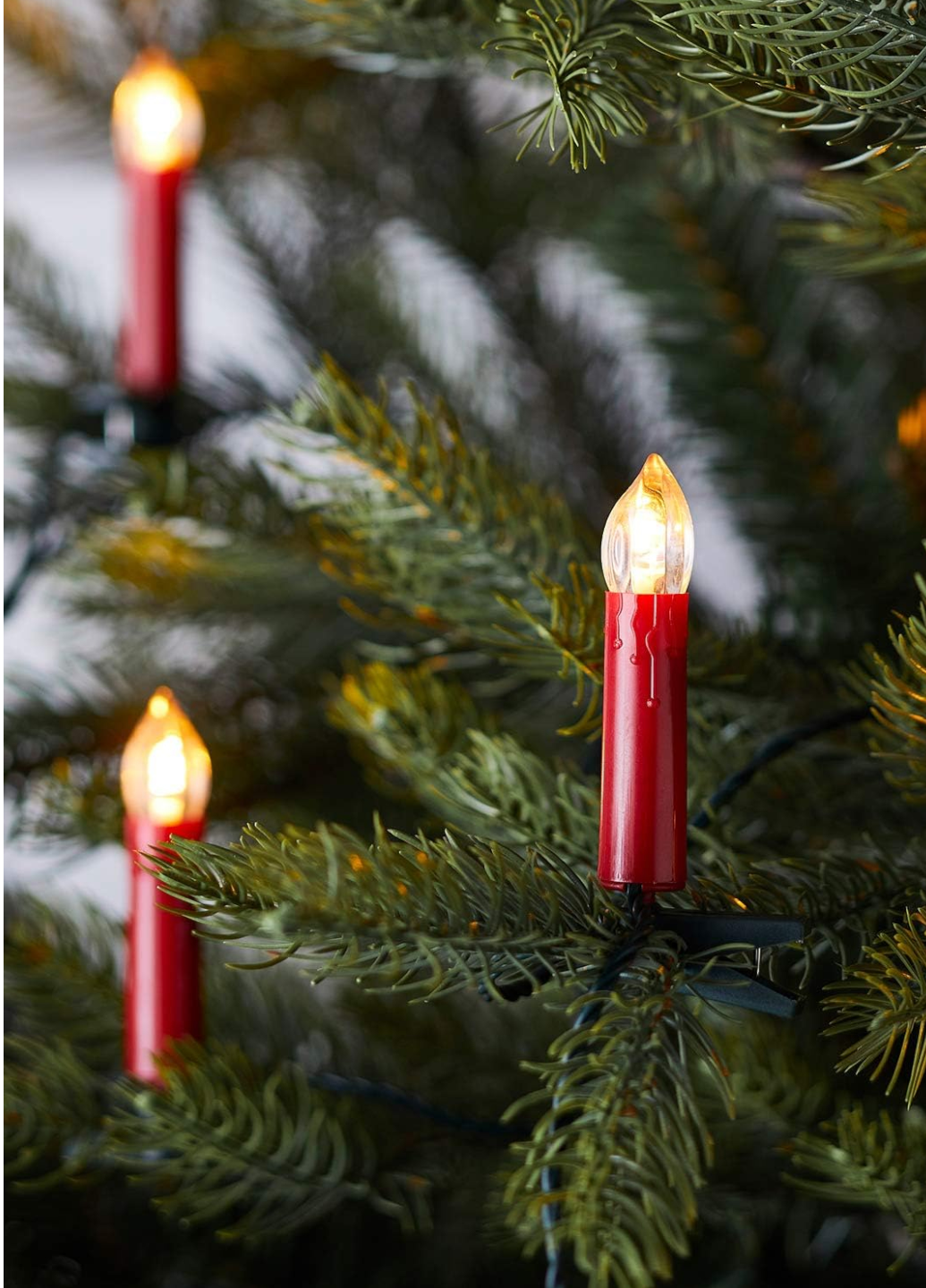 Гирлянда новогодняя Livarno Свечи на елку 20 LED на прищепках IP44 Красный (7896) - фото 1 Гирлянда новогодняя Livarno Свечи на елку 20 LED на прищепках IP44 Красный (7896) - фото 1