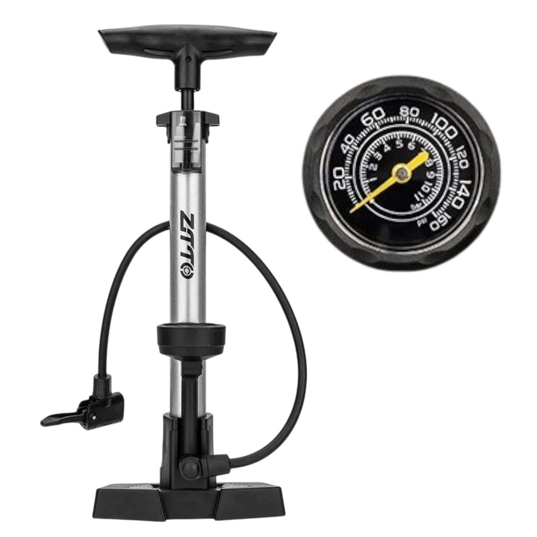 Напольный насос с манометром ZTTO 160PSI/11 BAR Серебристый (ZTT-AP-6343)