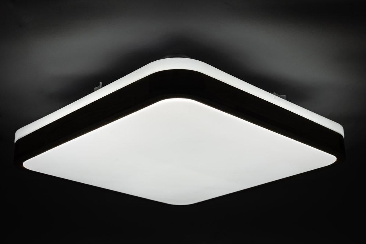 Светильник потолочный Vestum GLOW матовый 60W 3000К-6500К с ДУ 391х391х65 мм Орех - фото 4