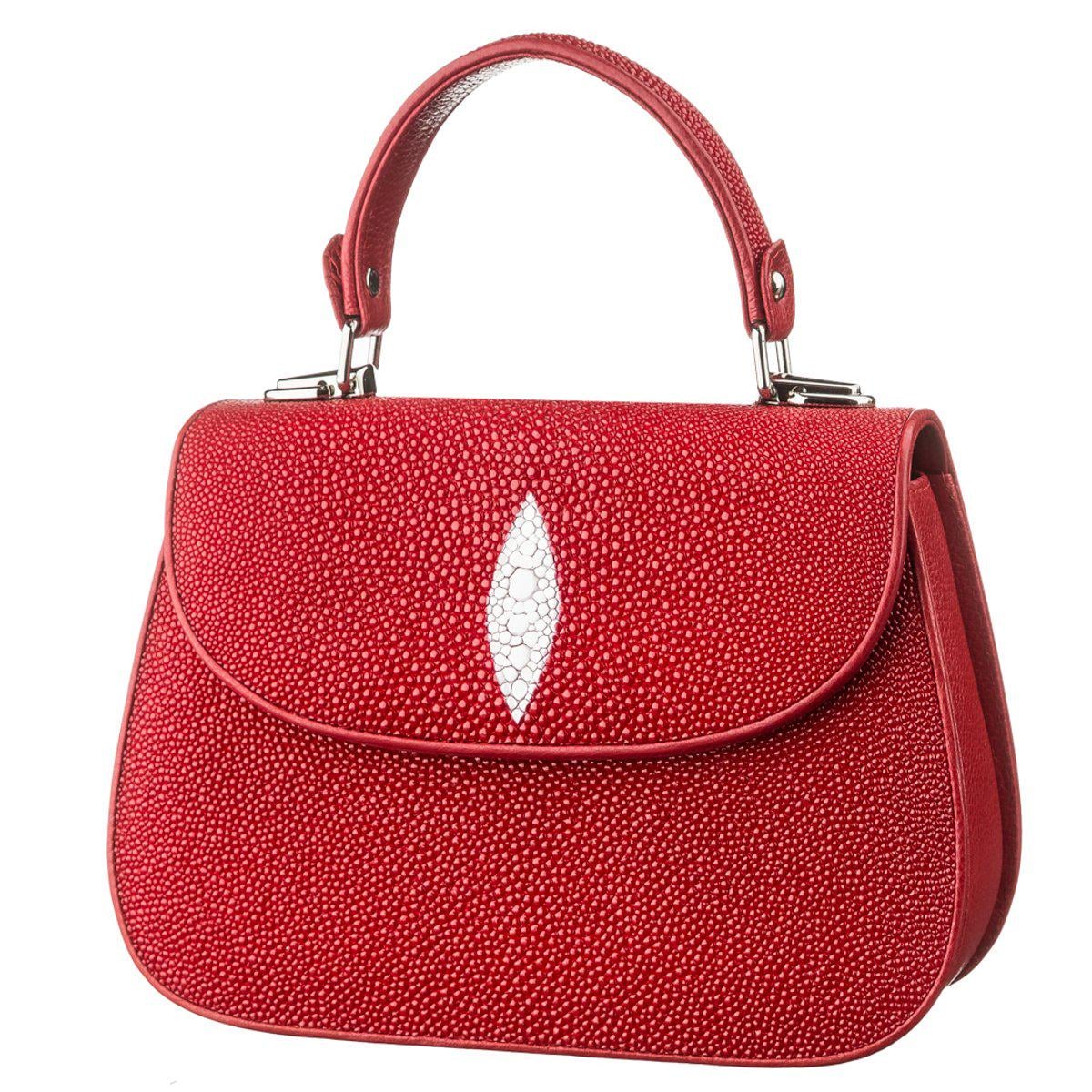 Сумка Stingray leather 18627 из натуральной кожи морского ската Красный