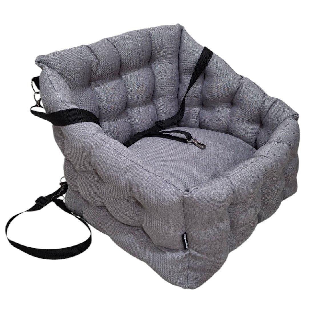 Автомобільне крісло для собак Huge and Tiny зі знімними ременями 50x45 см Світло-сірий Автомобільне крісло для собак Huge and Tiny зі знімними ременями 50x45 см Світло-сірий