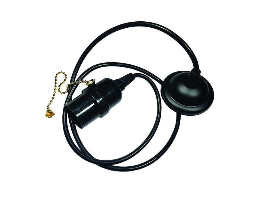 Підвісний світильник чорний з вимикачем ланцюжком на патроні Levistella AMP39001-1 Підвісний світильник чорний з вимикачем ланцюжком на патроні Levistella AMP39001-1