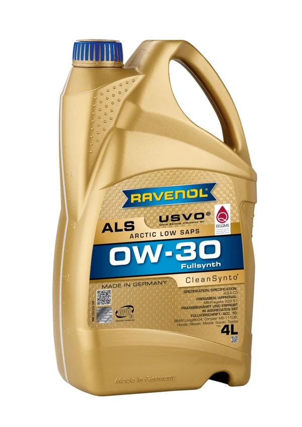 Моторное масло RAVENOL ALS 0W-30 синтетика 4 л (1111137-004)