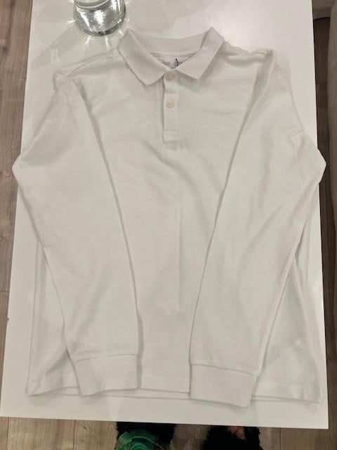 Поло с длинным рукавом Zara 13-14 лет до 164 см Белый (30166253) - фото 11