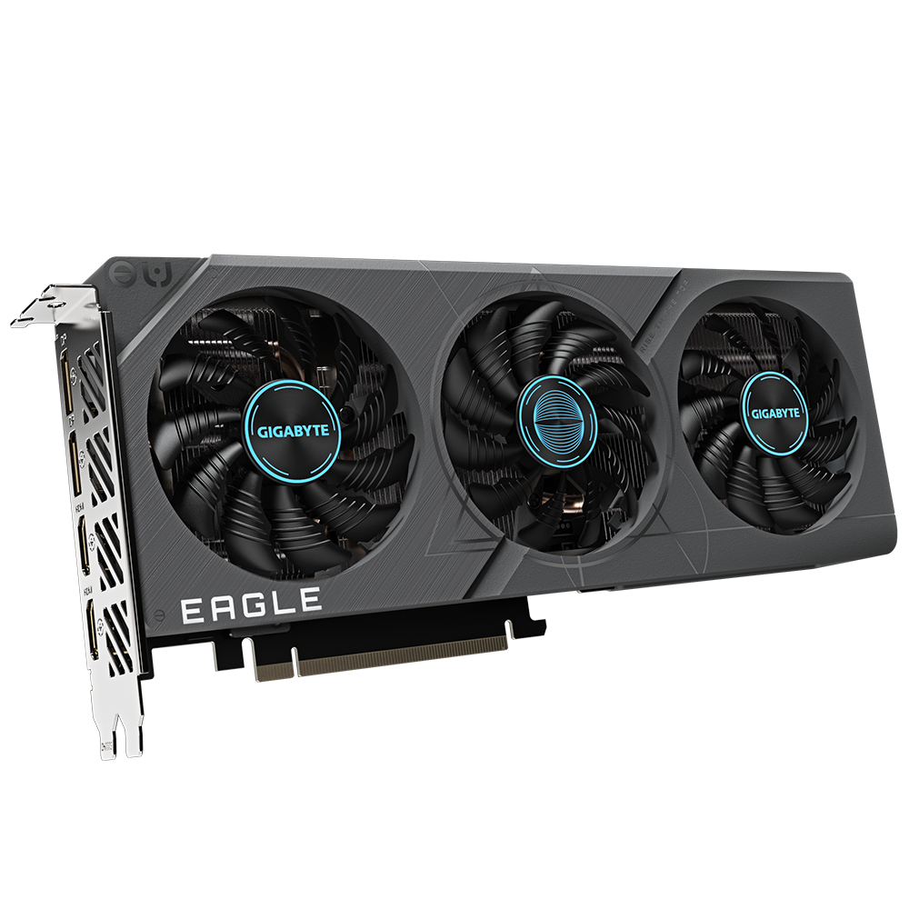 Видеокарта Gigabyte nVidia RTX4060Ti 8 ГБ GDDR6/18000 МГц (GV-N406TEAGLEOC ICE-8GD) - фото 2