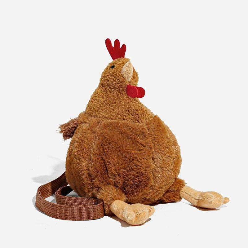 Рюкзак м'який дитячий на одній лямці у формі Курки Коричневий - фото 3 Рюкзак м'який дитячий на одній лямці у формі Курки Коричневий - фото 3