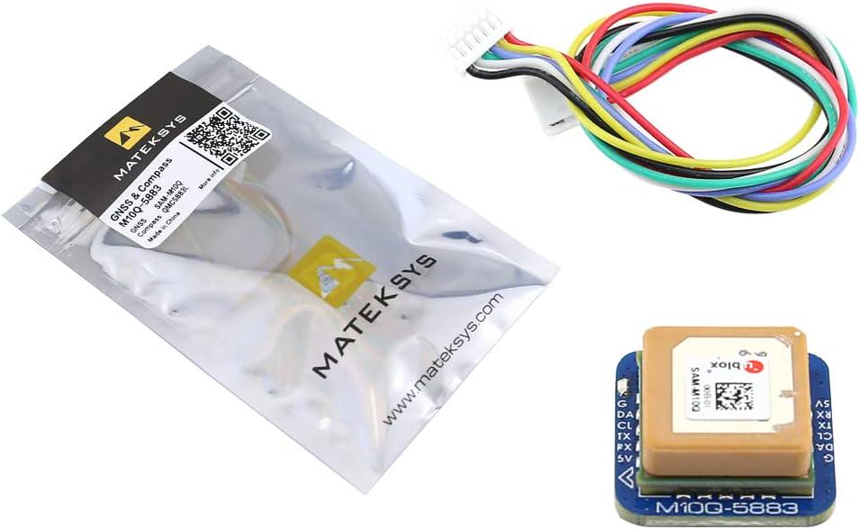 Модуль GPS для дрона Matek Systems M10Q-5883 GNSS компас QMC5883 20х20х12,4 мм 8 г (00-00024309)