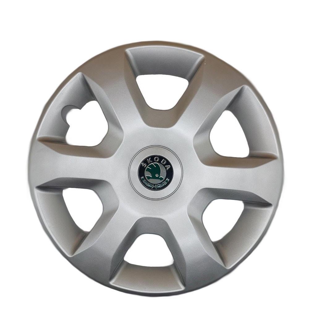 Ковпаки автомобільні модельні Skoda R15 A132 AK 4 шт. Сріблястий (106034)