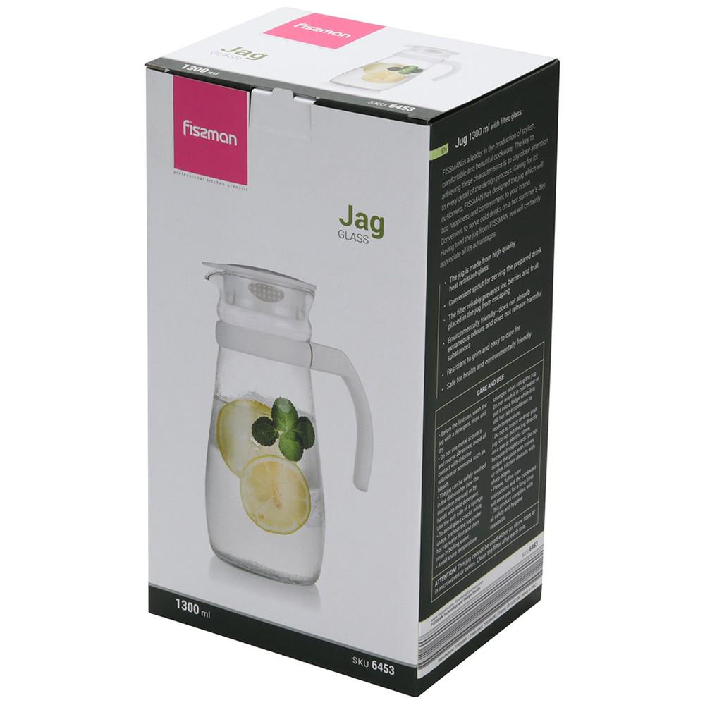 Кувшин Fissman 1,3 л Белый (6453) - фото 4