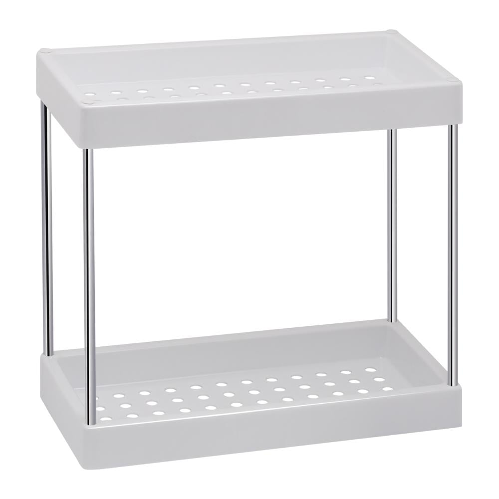 Полка настенная для ванной Lidz 121 LIDZWHI1210611 пластиковая двойная Белый (74838)