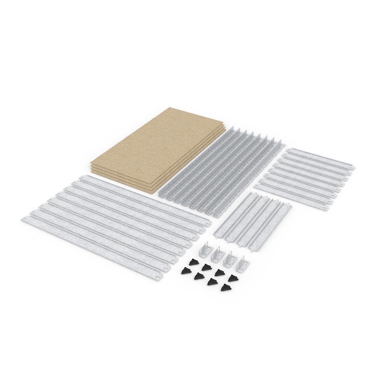 Стеллаж Меткас Бюджет ОД оцинкованный металлический ДСП 175 кг/полка 4 полки 1500х900х350 мм (3DPanda-B150160903541)