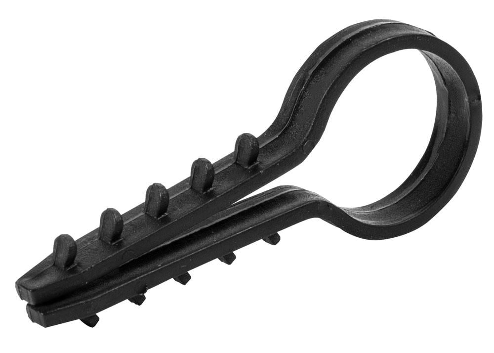 Дюбель-хомут E.NEXT e.metiz.dowel.fir.black.20 Ø20 мм для круглого дроту ПВХ 50 шт. Чорний (m0080032)