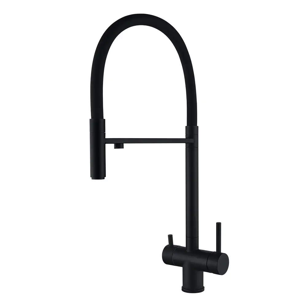 Смеситель для кухни Wezer TOP4-01-BLACK на две воды (1044952)