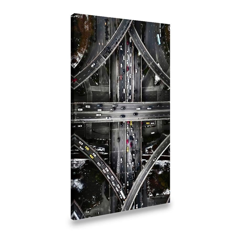 Картина на полотні Вид зверху на велику транспортну розв'язку 80x40 см (14VP_L)