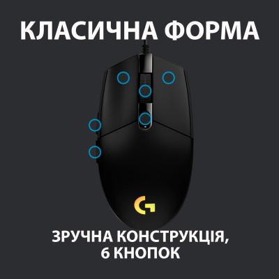 Комп'ютерна мишка Logitech G102 Lightsync Black (910-005823) - фото 6