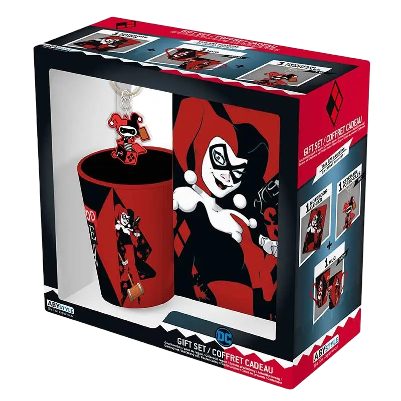 Подарунковий набір DC Comics Harley Quinn брелок/блокнот/чашка 250 мл (ABYPCK164)