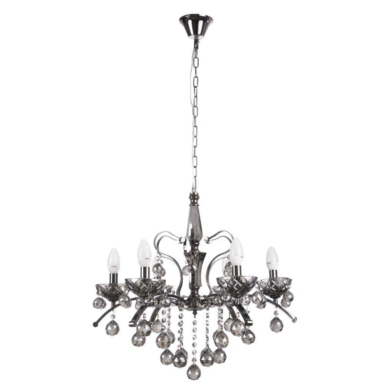 Люстра підвісна Brille BCL-381S/6 E14 свічка кришталева