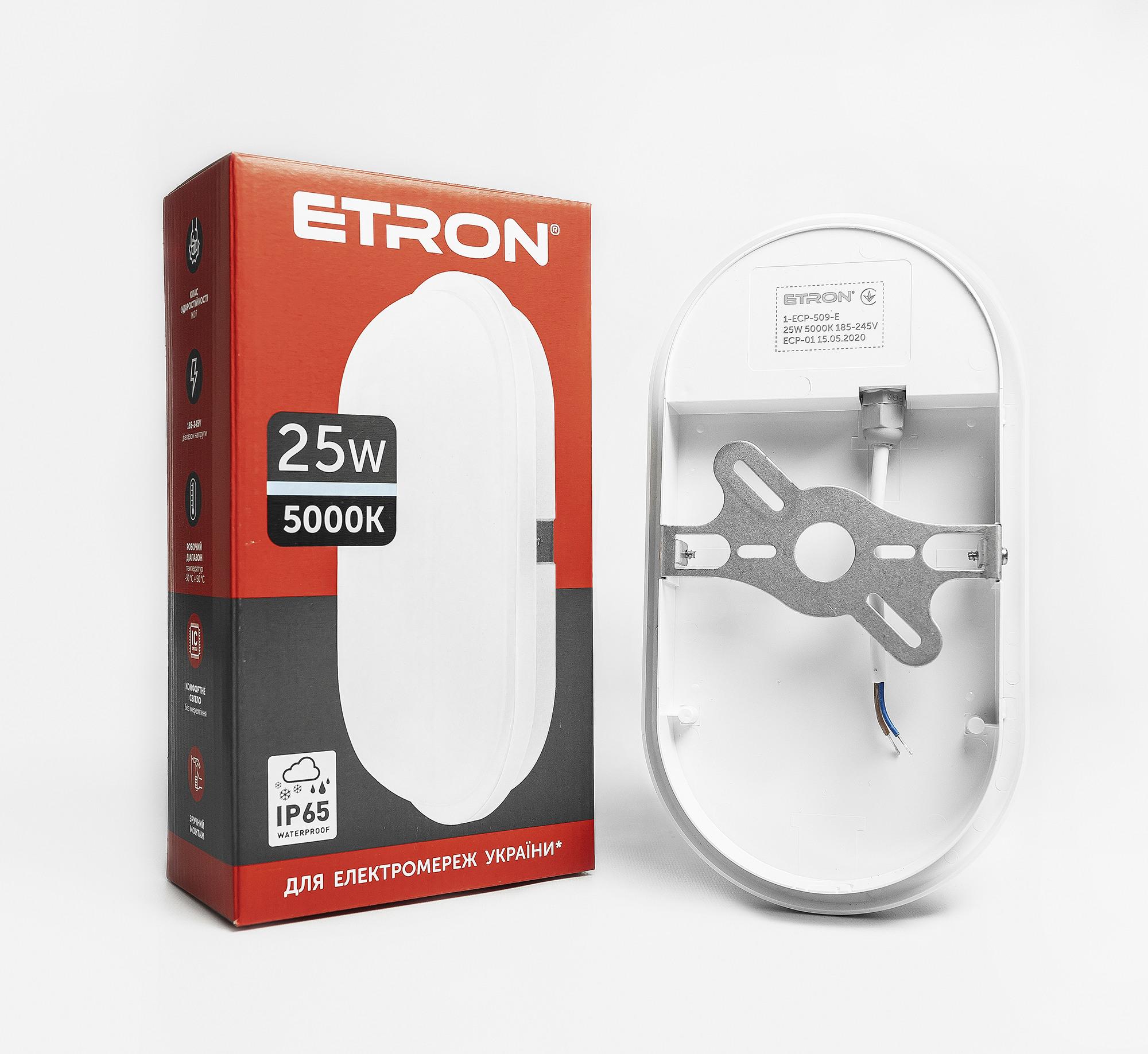 Світлодіодний світильник ETRON Communal 1-EСP-509-E 25 Вт 5000 К ellipse (14081) - фото 2