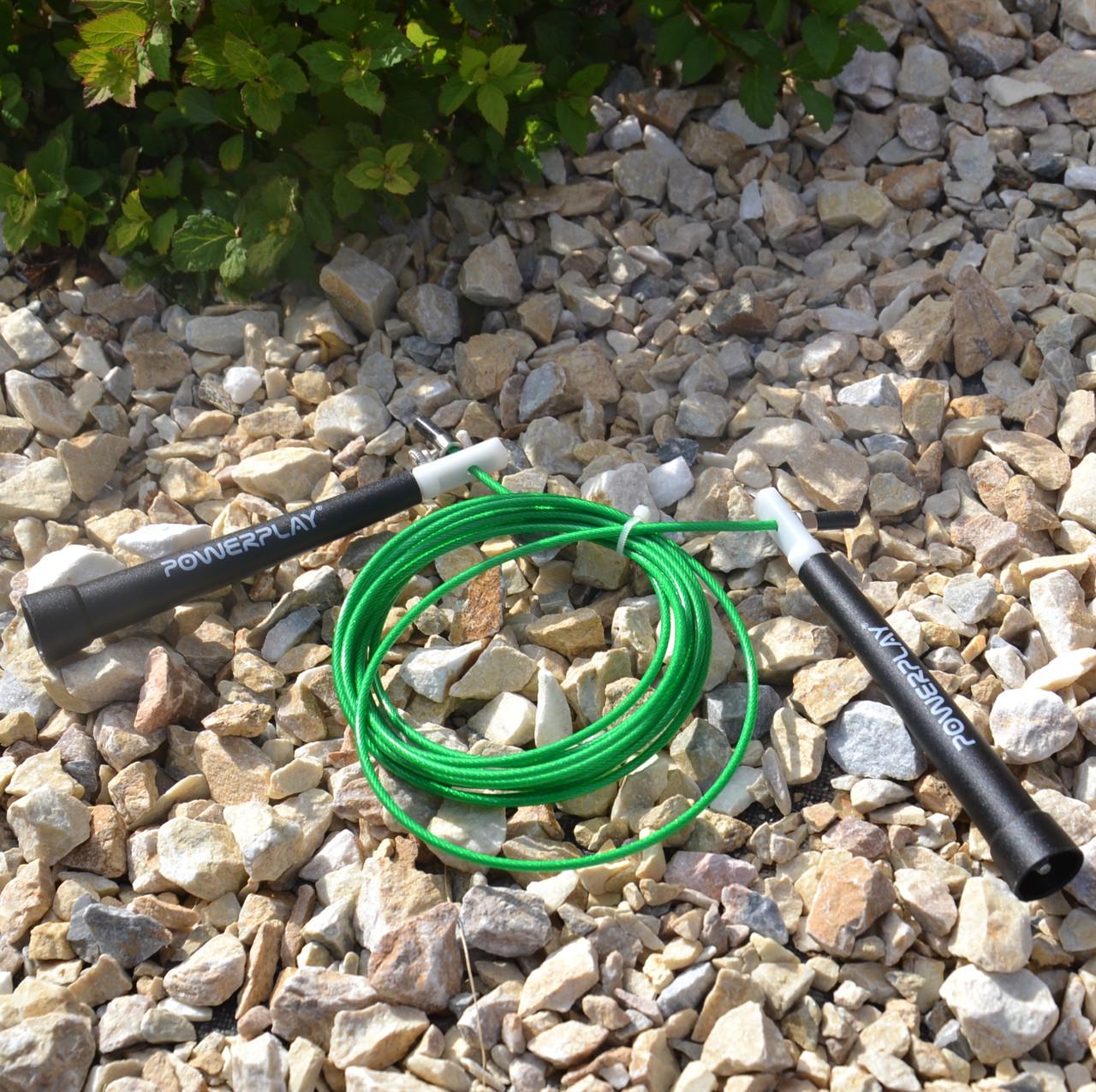 Скакалка швидкісна PowerPlay 4202 Ultra Speed Rope 2,9 м Зелений (A-012408) - фото 5