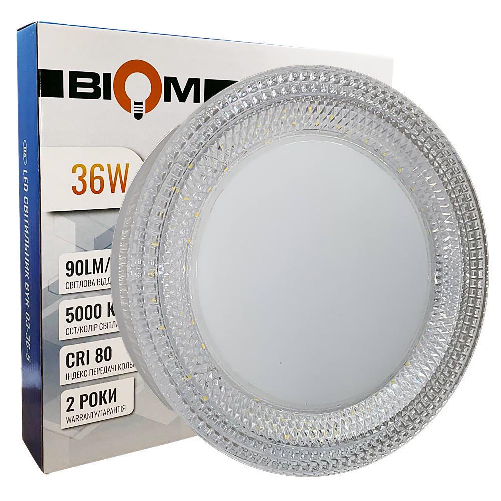 Светильник накладной Biom BYR-03-36-5 LED круглый 36W 5000К (19320067)