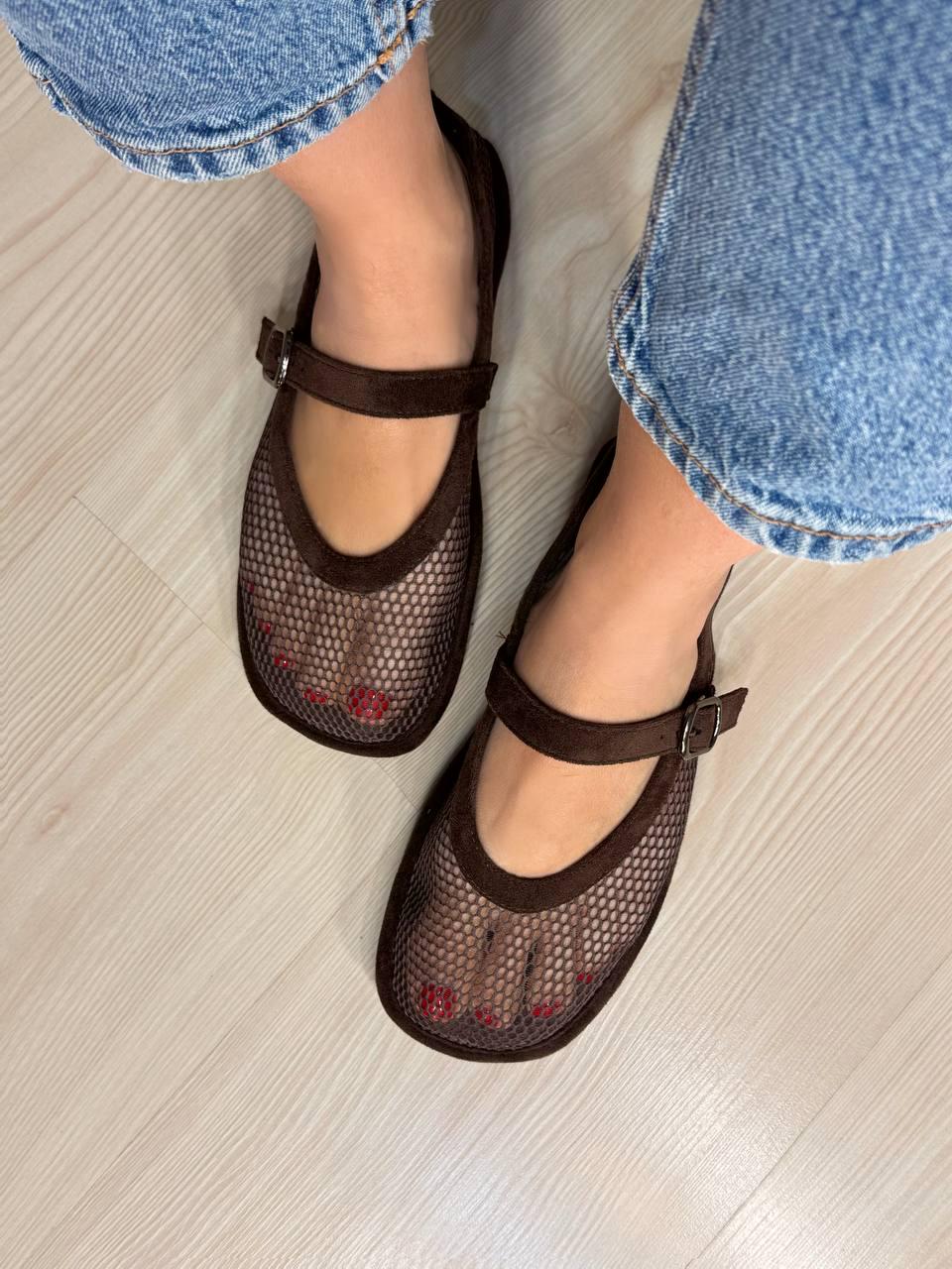 Балетки женские Meideli W5231-8 Mary Jane сетка с ремешком р. 38 24,5 см Коричневый (7163) Балетки женские Meideli W5231-8 Mary Jane сетка с ремешком р. 38 24,5 см Коричневый (7163)