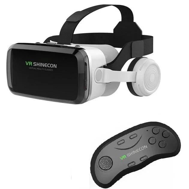 Окуляри віртуальної реальності VR Shinecon G04DBS Bluetooth з'єднання для смартфонів 5,5-7,2" з геймпадом SH B01 Окуляри віртуальної реальності VR Shinecon G04DBS Bluetooth з'єднання для смартфонів 5,5-7,2" з геймпадом SH B01