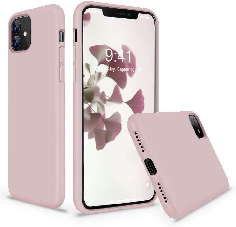 Силиконовый чехол накладка Jnw Anti-Burst Case for iPhone 11, Pink Sand