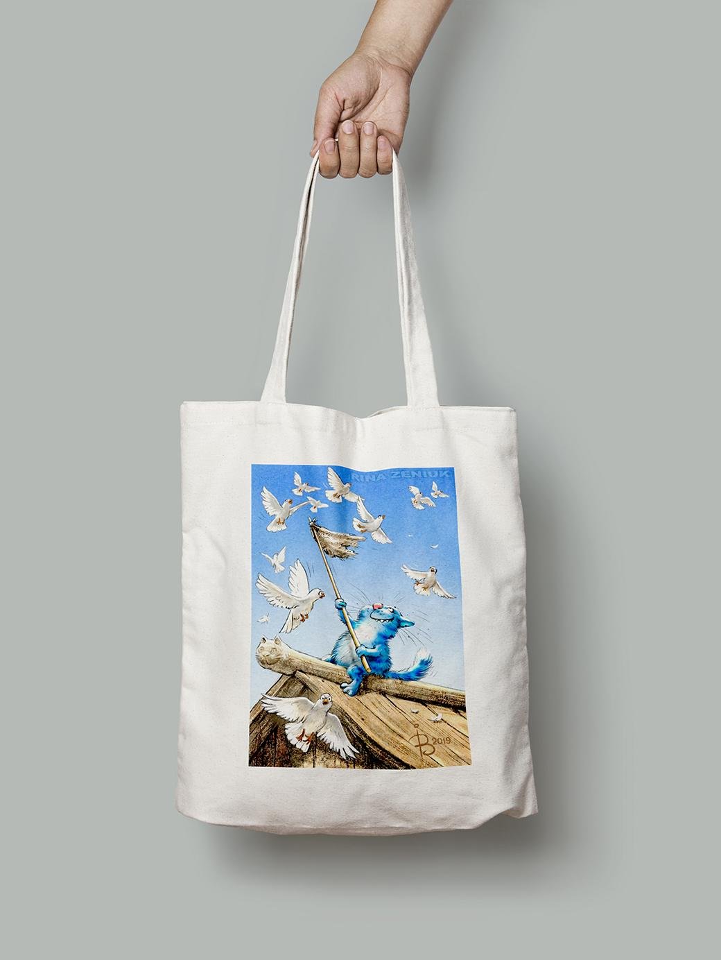 Эко-сумка Белый флаг шопер (rinaz_2019192318008_Bag)