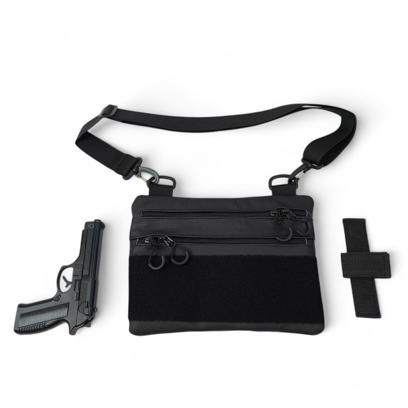 Сумка-кобура 6805 натуральная кожа Black (tf6805) - фото 18 Сумка-кобура 6805 натуральная кожа Black (tf6805) - фото 18