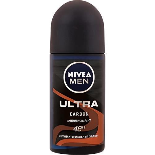 Дезодорант-антиперспирант шариковый для мужчин Nivea Men Deodorant Ultra Carbon 50 мл (634290)